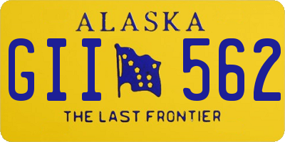 AK license plate GII562