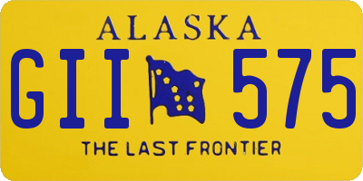 AK license plate GII575