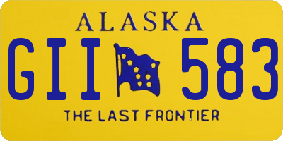 AK license plate GII583