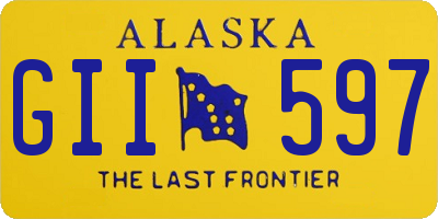 AK license plate GII597