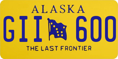 AK license plate GII600
