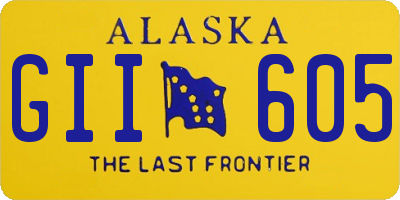 AK license plate GII605