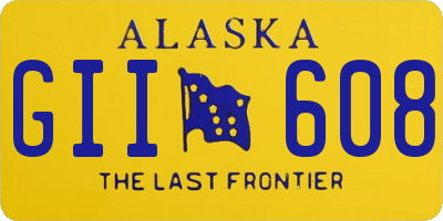 AK license plate GII608