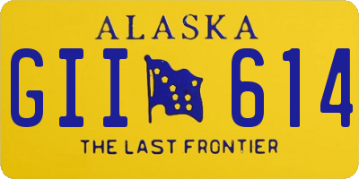 AK license plate GII614