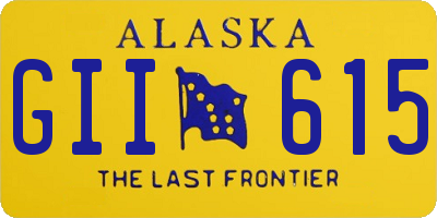AK license plate GII615