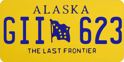 AK license plate GII623