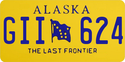 AK license plate GII624