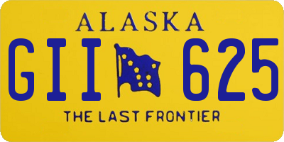 AK license plate GII625