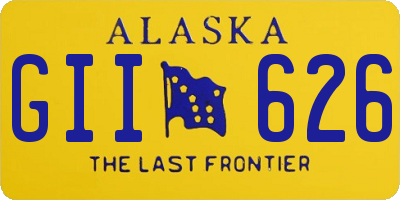 AK license plate GII626