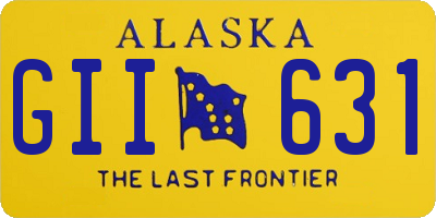 AK license plate GII631