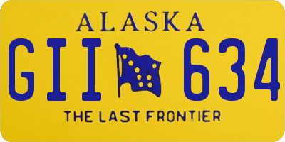 AK license plate GII634