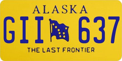 AK license plate GII637