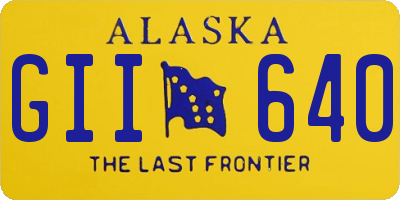 AK license plate GII640