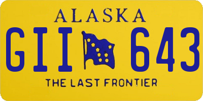 AK license plate GII643
