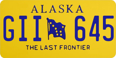 AK license plate GII645