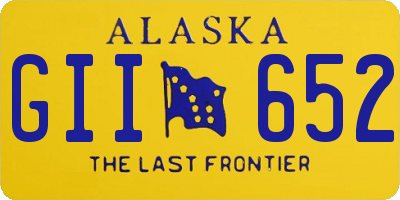 AK license plate GII652