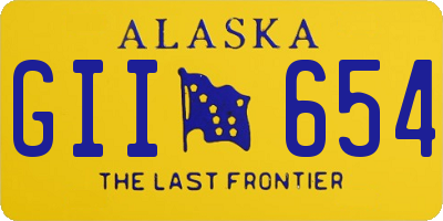 AK license plate GII654