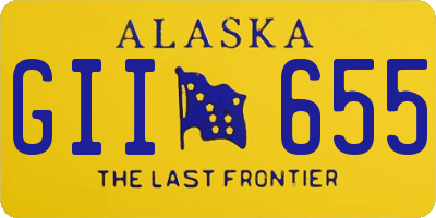 AK license plate GII655