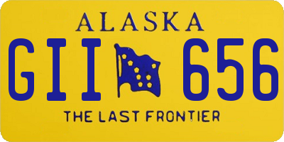 AK license plate GII656