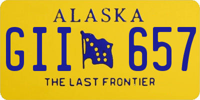 AK license plate GII657