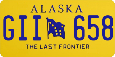 AK license plate GII658