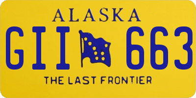 AK license plate GII663