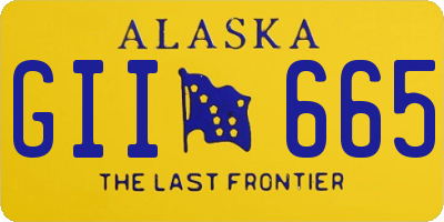 AK license plate GII665