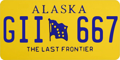 AK license plate GII667