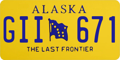 AK license plate GII671