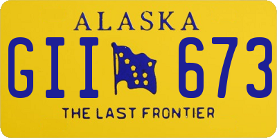 AK license plate GII673