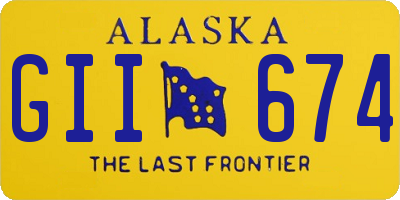 AK license plate GII674