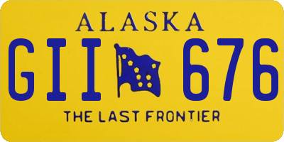 AK license plate GII676