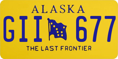 AK license plate GII677