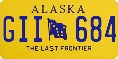 AK license plate GII684