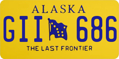 AK license plate GII686