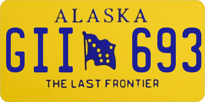 AK license plate GII693