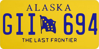 AK license plate GII694