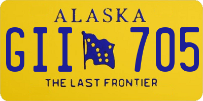 AK license plate GII705