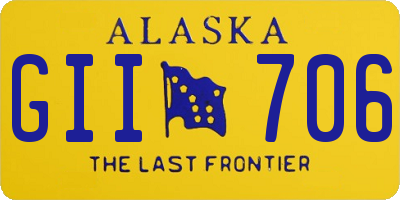 AK license plate GII706
