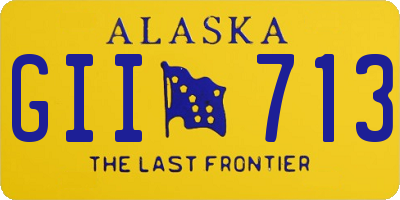 AK license plate GII713