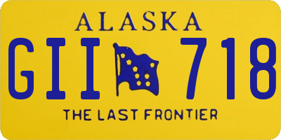 AK license plate GII718