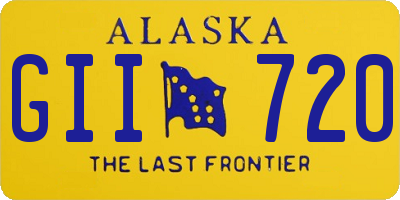 AK license plate GII720
