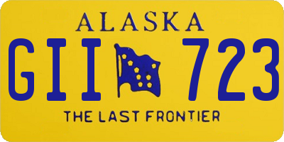 AK license plate GII723
