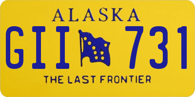 AK license plate GII731