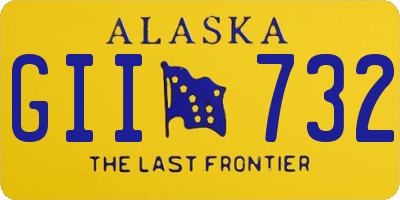 AK license plate GII732