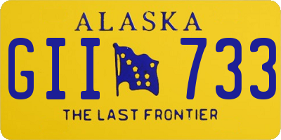 AK license plate GII733