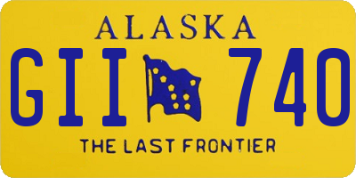 AK license plate GII740