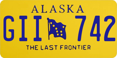 AK license plate GII742