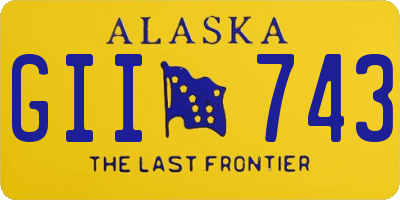 AK license plate GII743