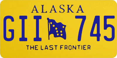 AK license plate GII745